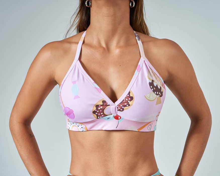 Ropa Deportiva | Top Estampado Rosado