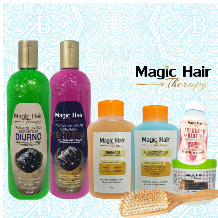 Magic Hair | Magia en tu Cabello | Kit Ultra Gold Premium Crecimiento - Nutrición   (7 productos)